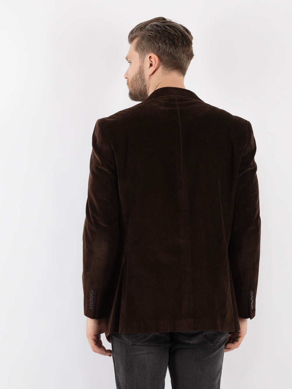 Vintage 70's Men Corduroy Blazer Jacket in BrownZ991