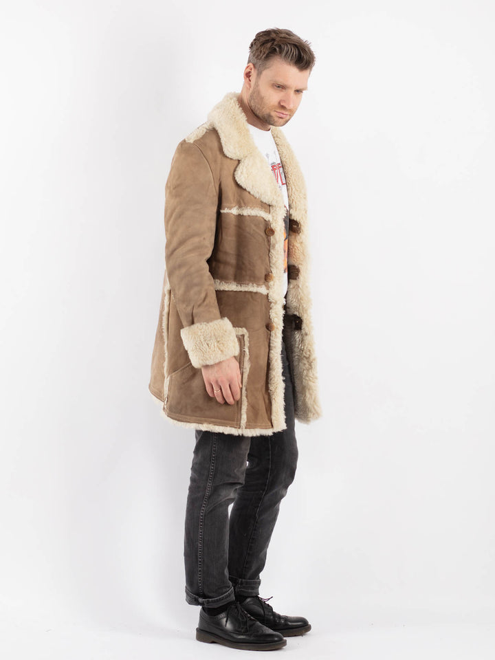 Vintage 70's Men Sheepskin in BeigeZ438