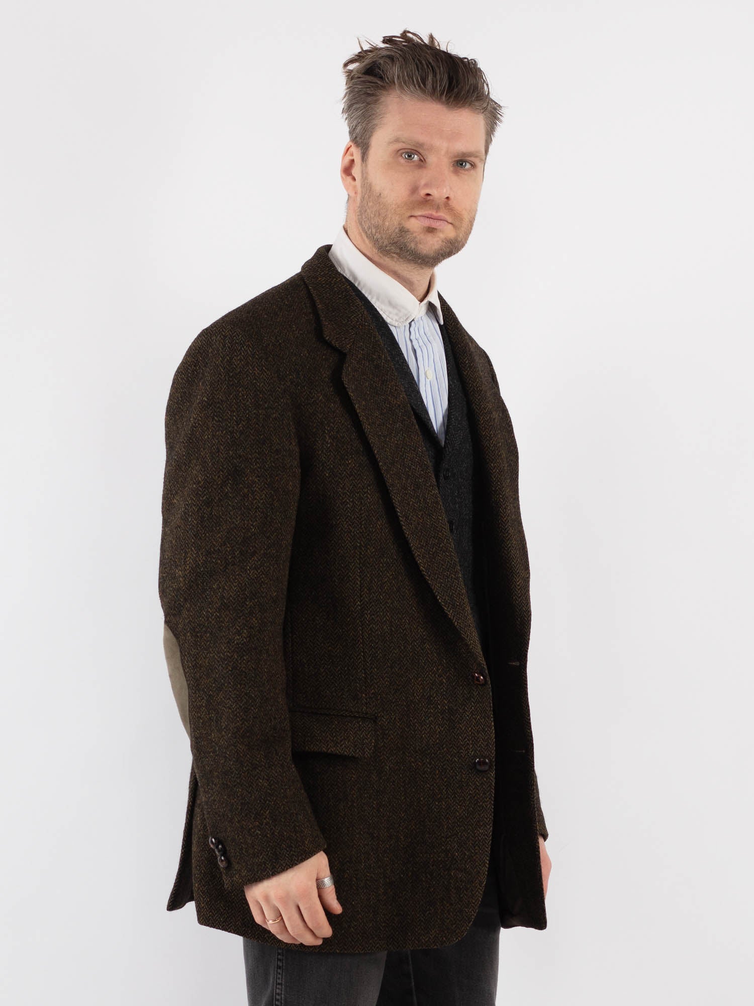 Online Vintage Store | Vintage 70's Men Harris Tweed Jacket in