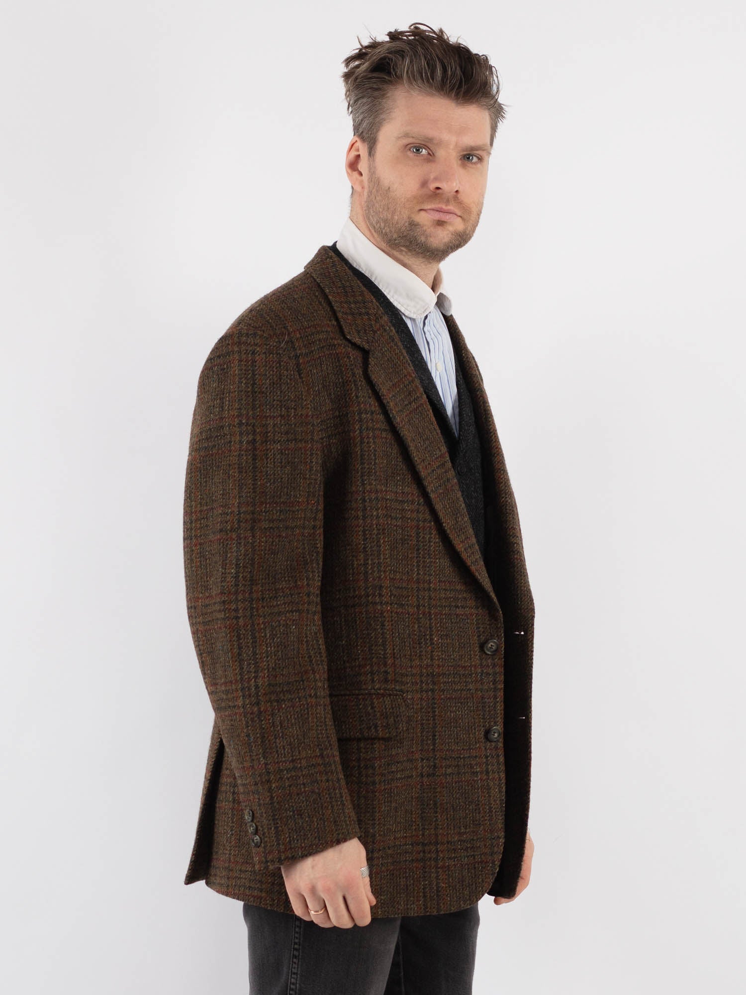 Online Vintage Store | Vintage 70's Men Harris Tweed Jacket in