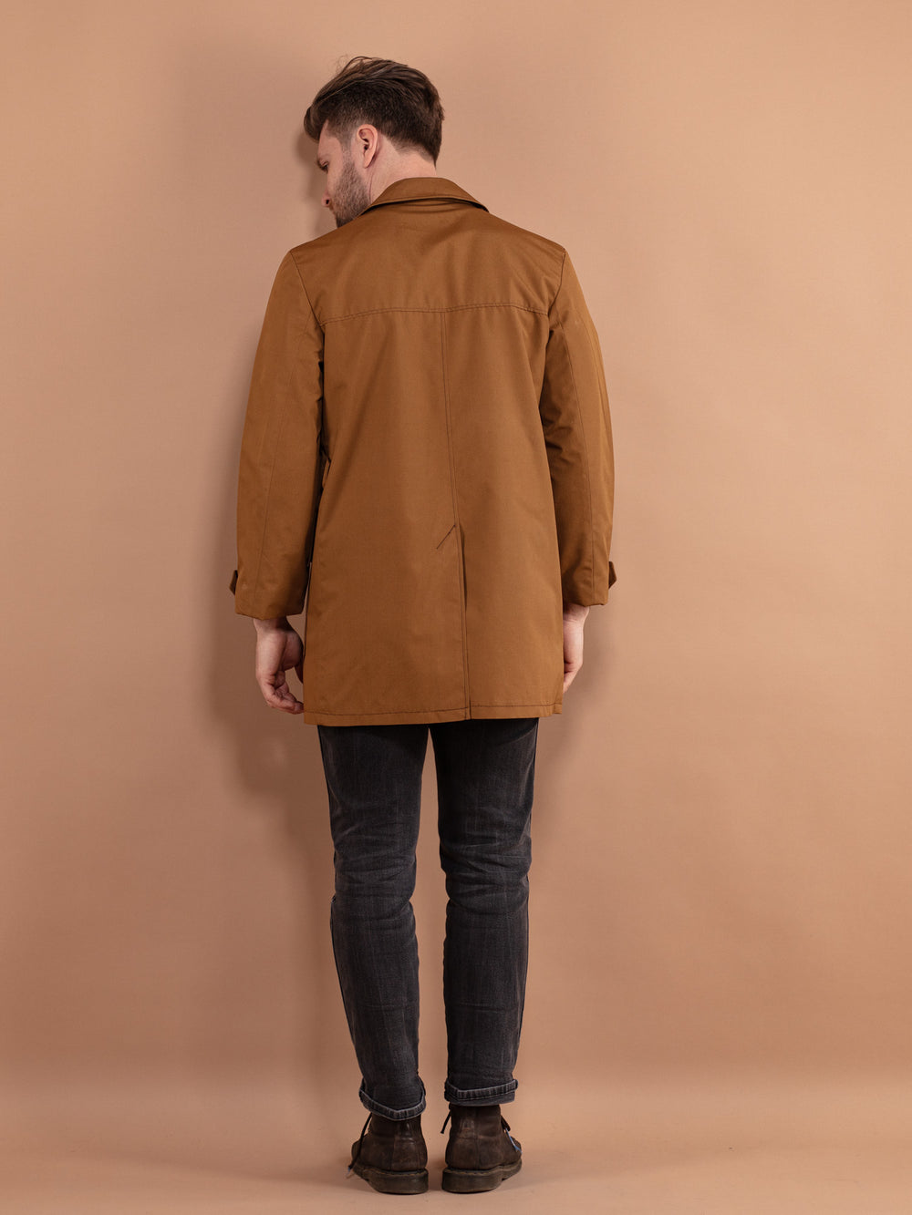 Vintage 70's Men Light Jacket in Brown - NorthernGrip