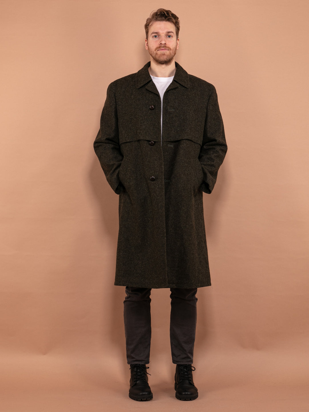 Online Vintage Store 70's Men Loden Wool Coat Northern Grip