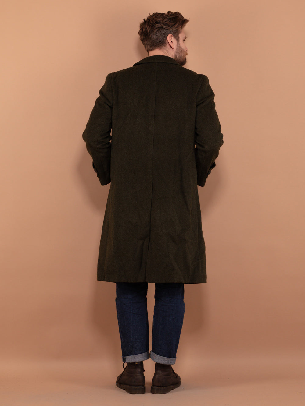 Vintage 70's Men Loden Wool Coat in Green - NorthernGrip