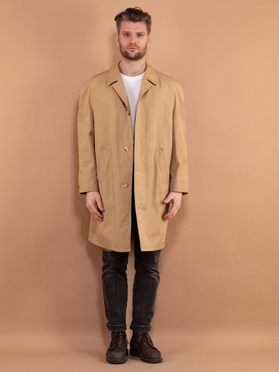 Men's Mac Coat 70s, Size L Mac Overcoat, Retro Mac Overcoat, Layering Coat, Office Coat, Commuter Coat, Minimalist Outerwear, Spring Coat