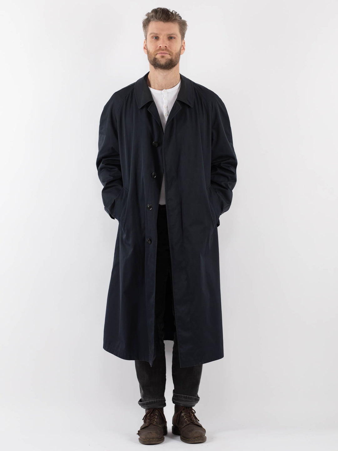 Vintage 70's Men Trench Coat in BlueZ940