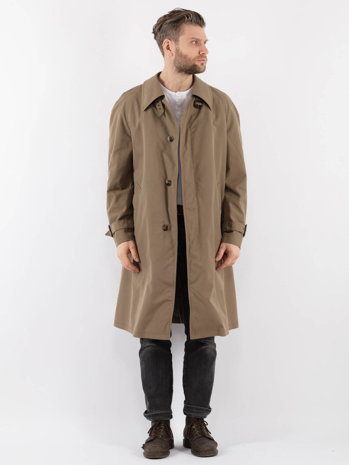 Vintage 70's Men Trench Coat in BeigeZ943