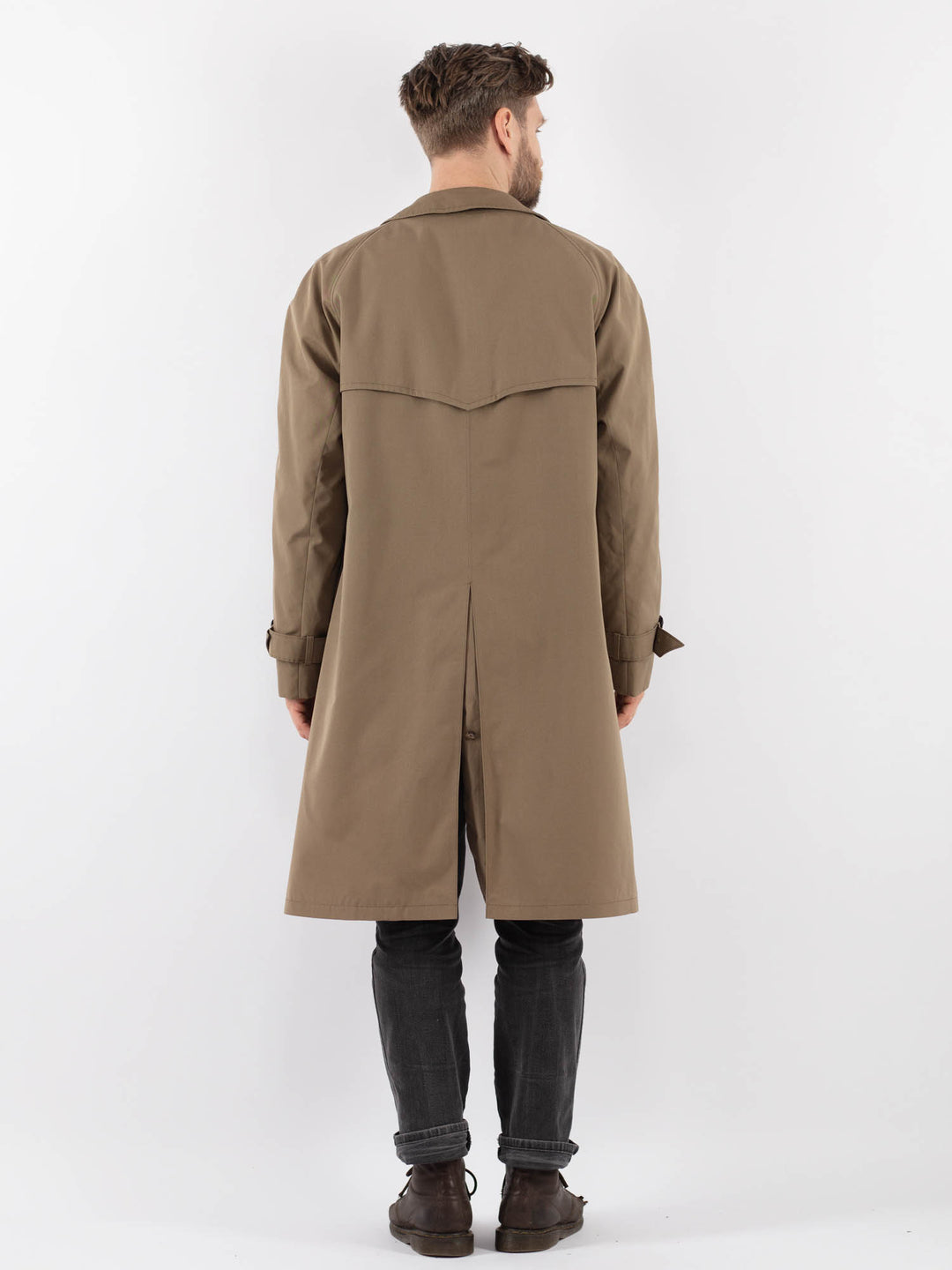 Vintage 70's Men Trench Coat in BeigeZ943