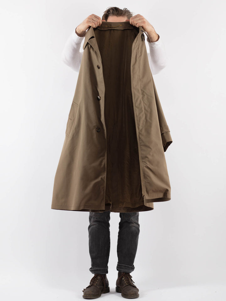 Vintage 70's Men Trench Coat in BeigeZ943