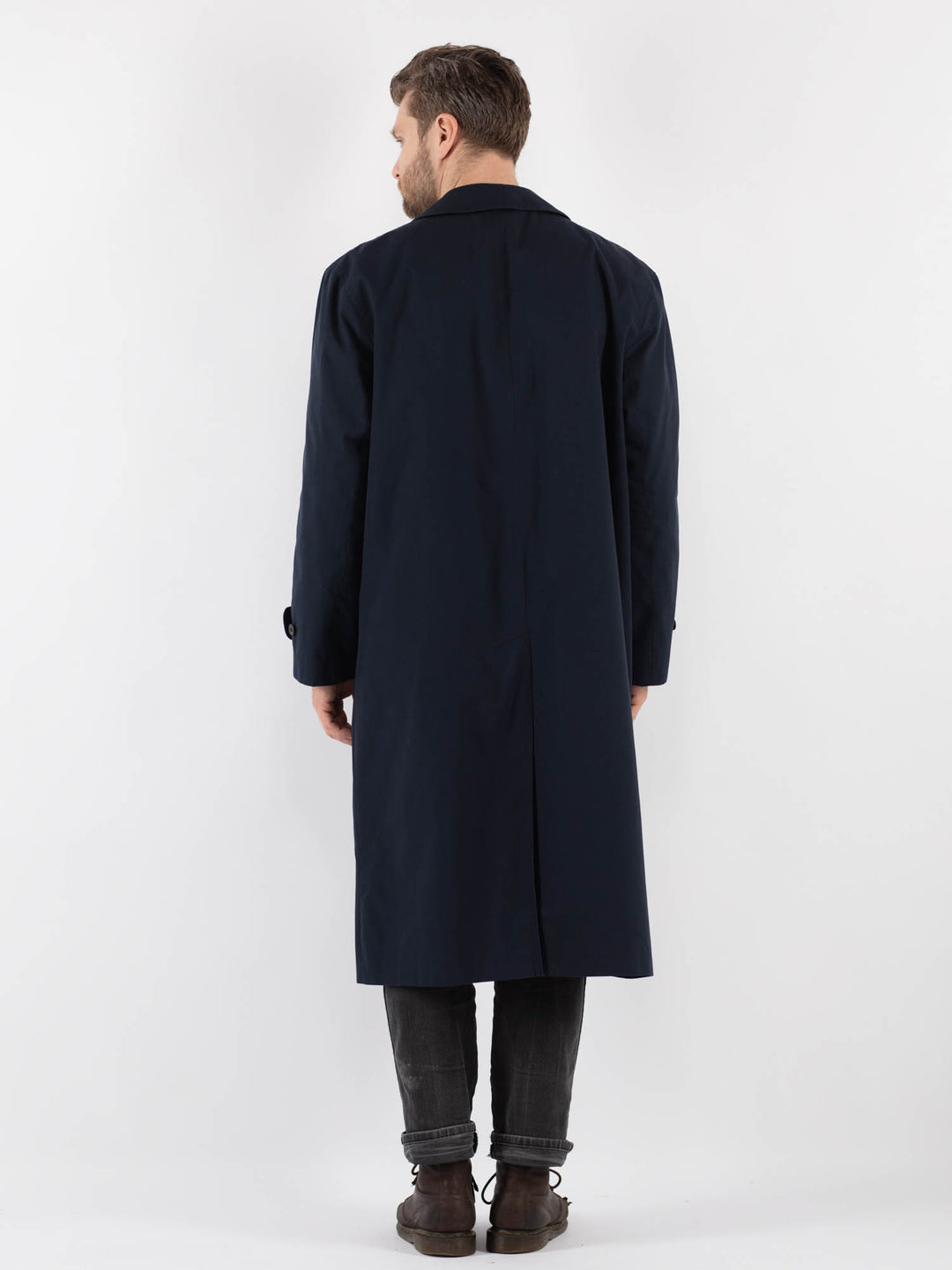 Vintage 70's Men Trench Coat in Blue