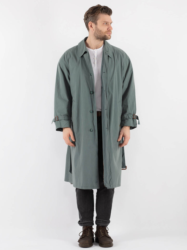 Vintage 70's Men Trench in Blue