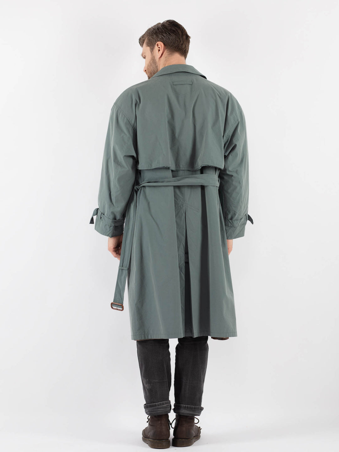 Vintage 70's Men Trench in Blue