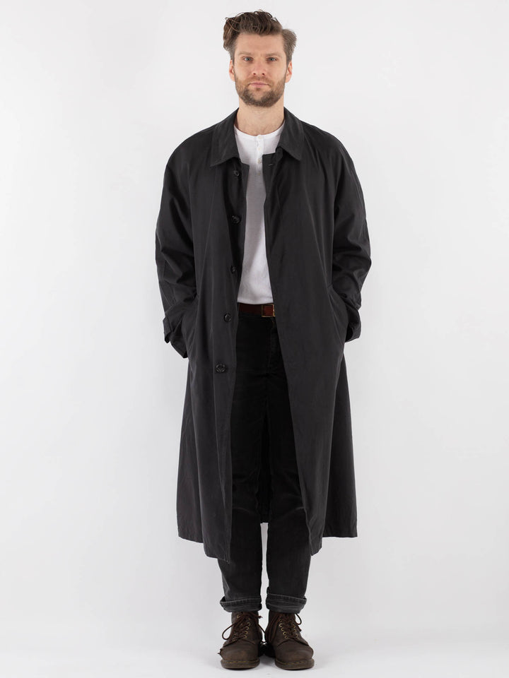 Vintage 70's Men Trench Coat in Gray
