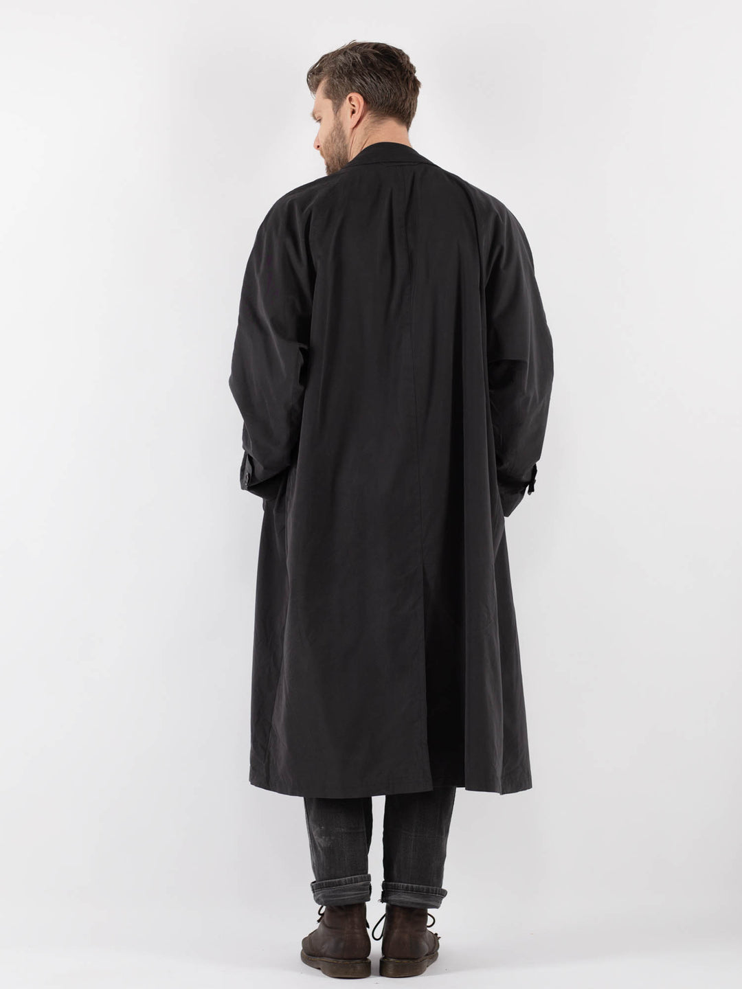 Vintage 70's Men Trench Coat in Gray