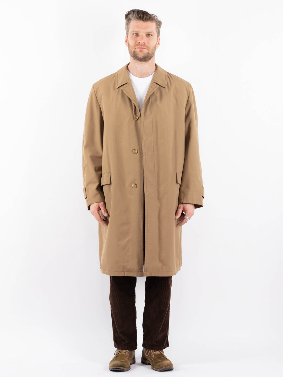 Vintage 70's Men Mac Coat in BeigeZ1661