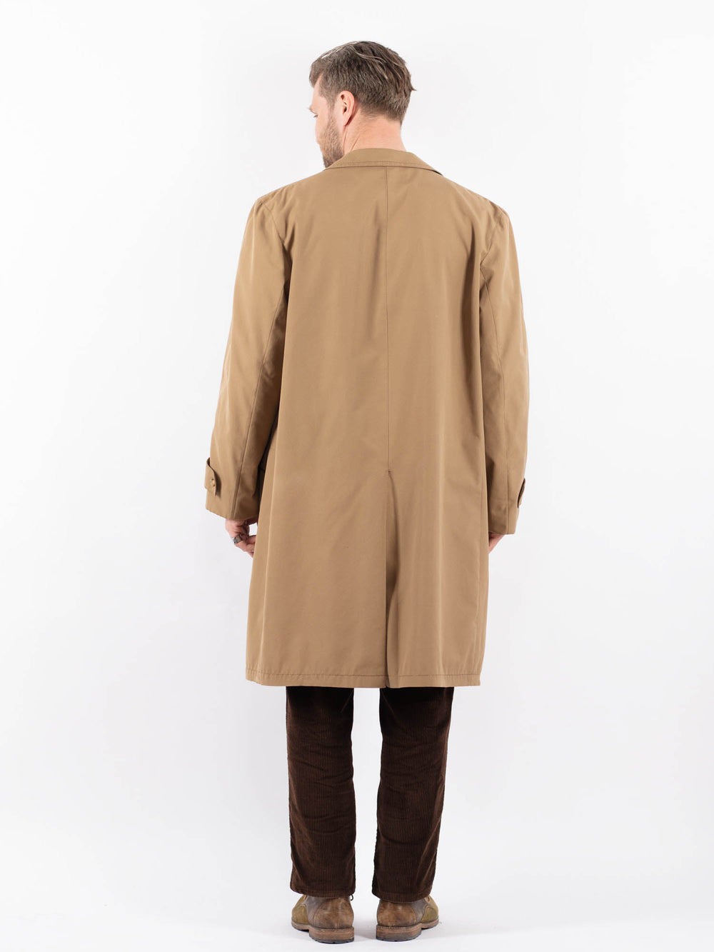 Vintage 70's Men Mac Coat in BeigeZ1661