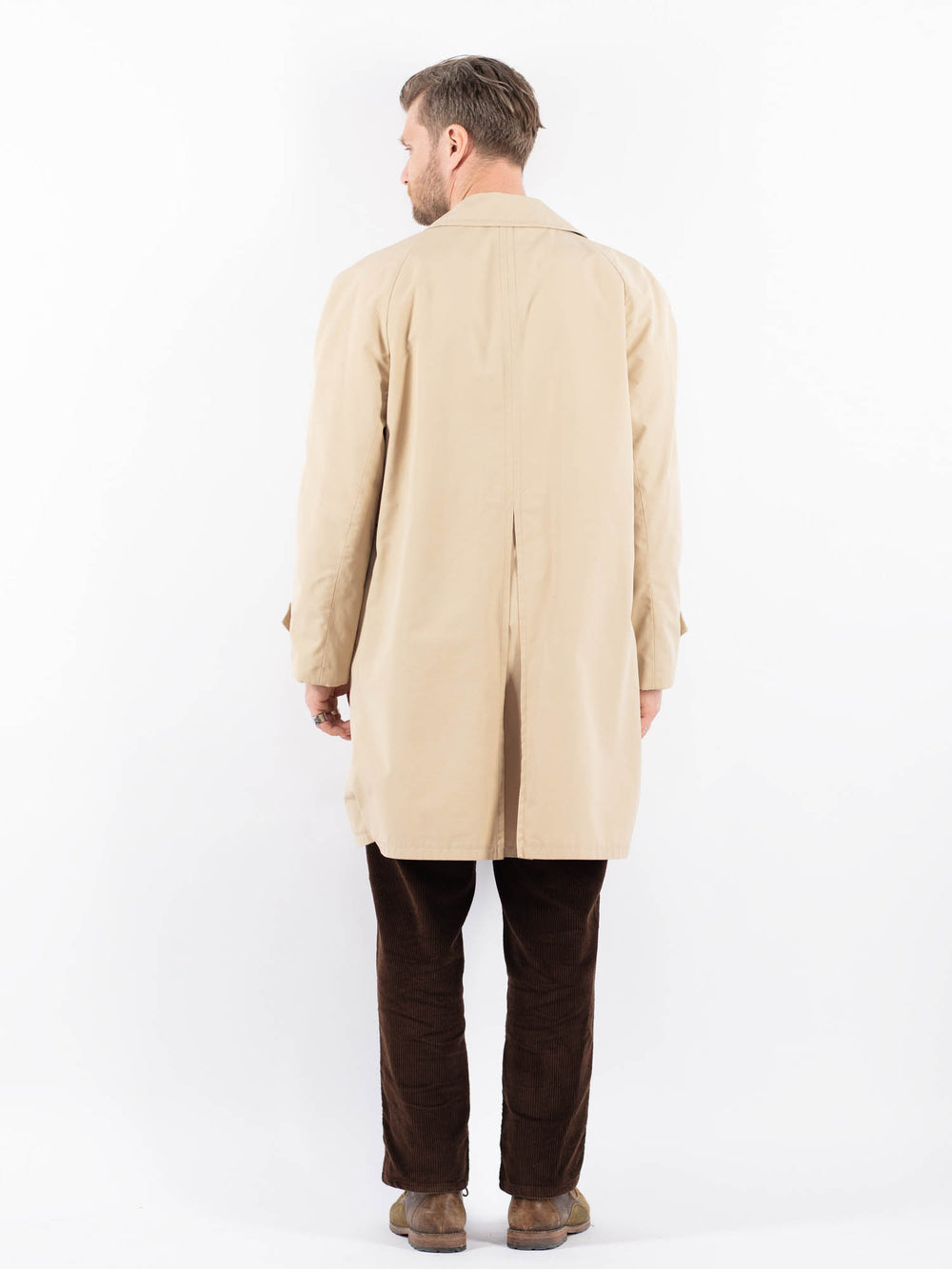 Vintage 70's Men Mac Coat in BeigeZ1662