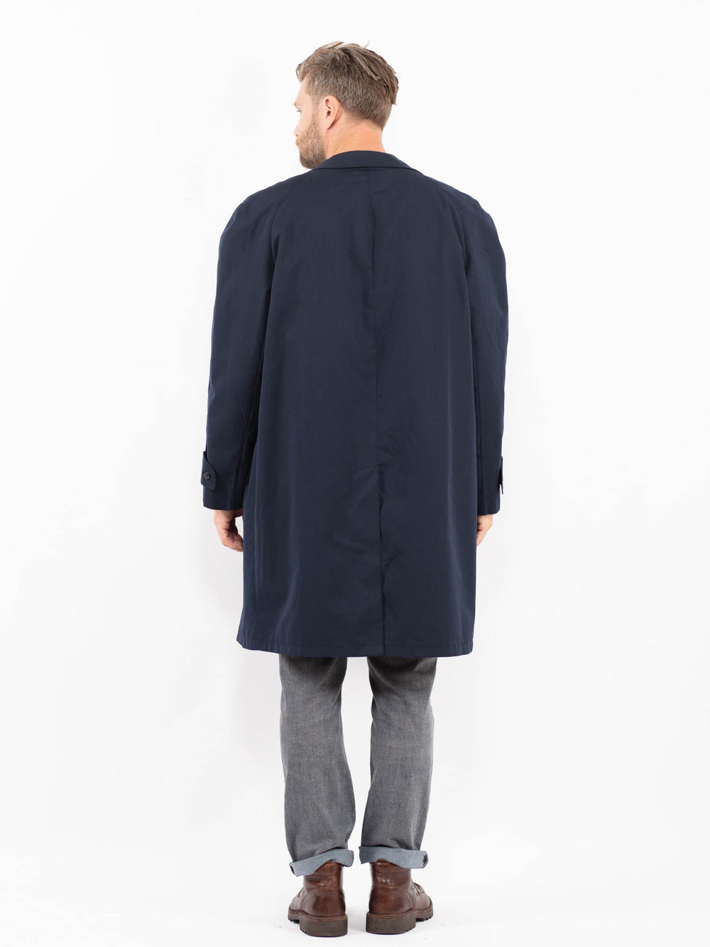 Vintage 70's Men Mac Coat in BlueZ2317