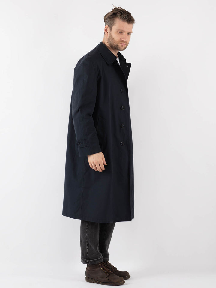 Vintage 70's Men Trench Coat in Blue