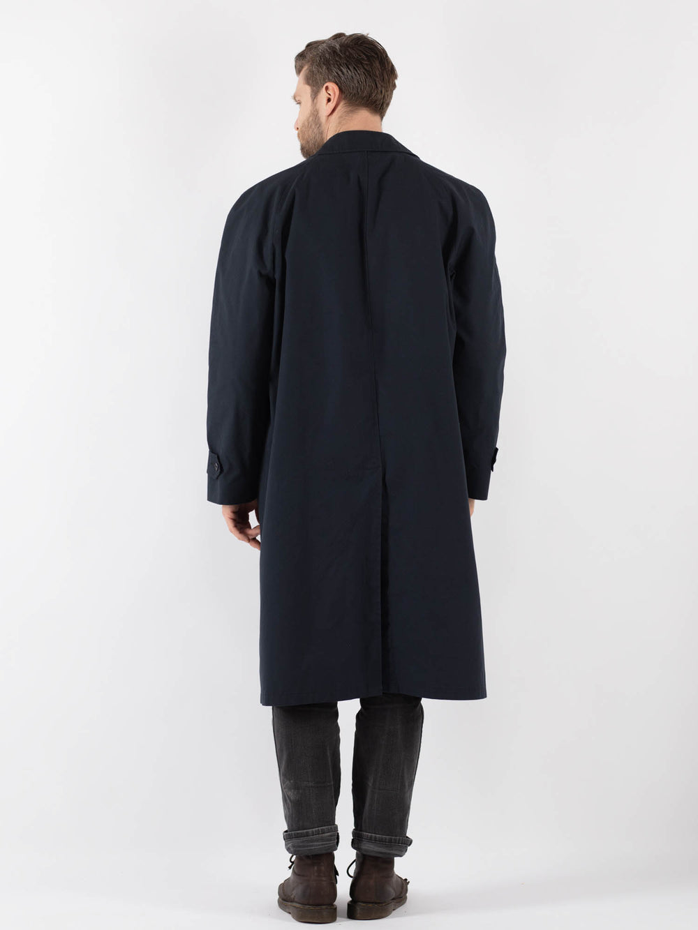 Vintage 70's Men Trench Coat in Blue