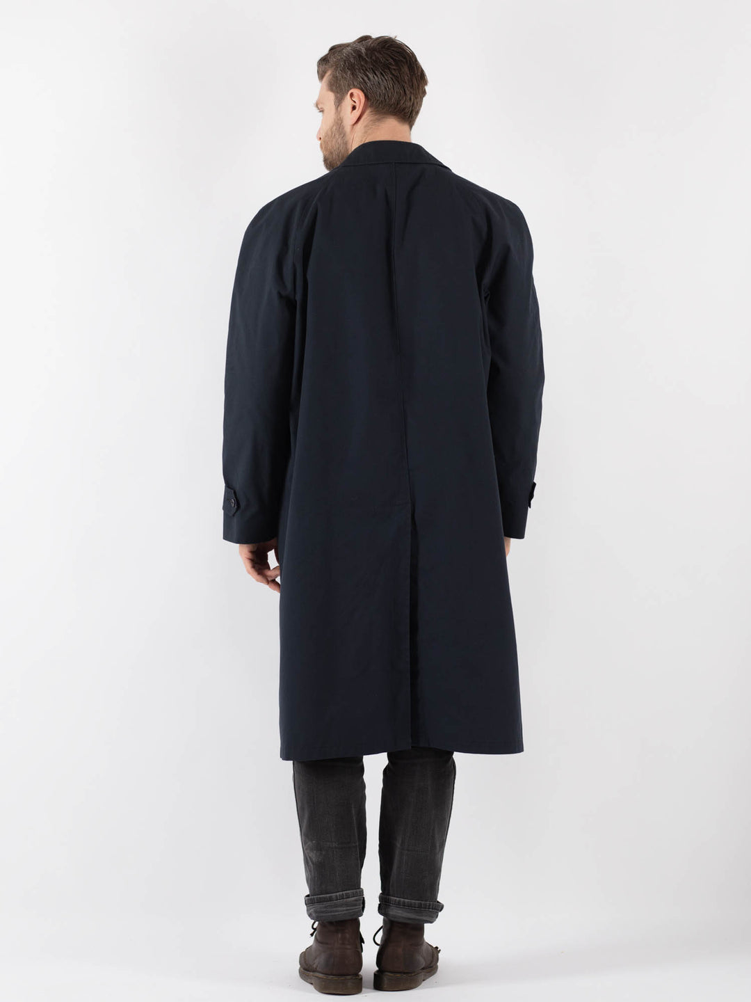 Vintage 70's Men Trench Coat in Blue