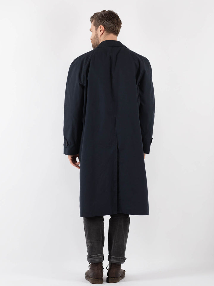 Vintage 70's Men Trench Coat in Blue
