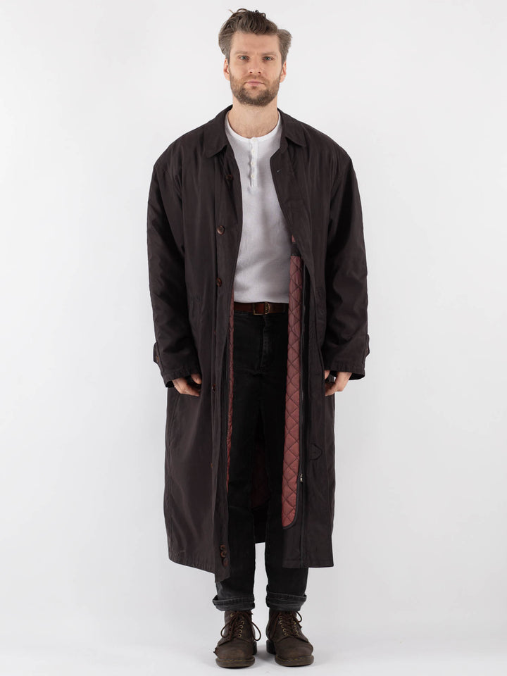 Vintage 70's Men Trench Coat in Brown