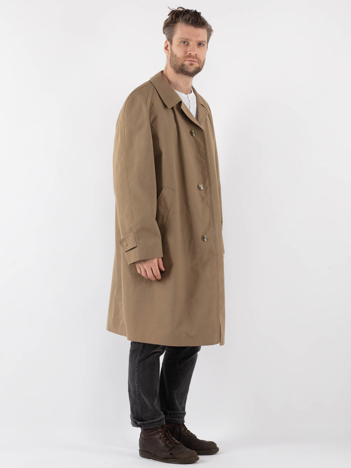 Vintage 70's Men Trench in Beige