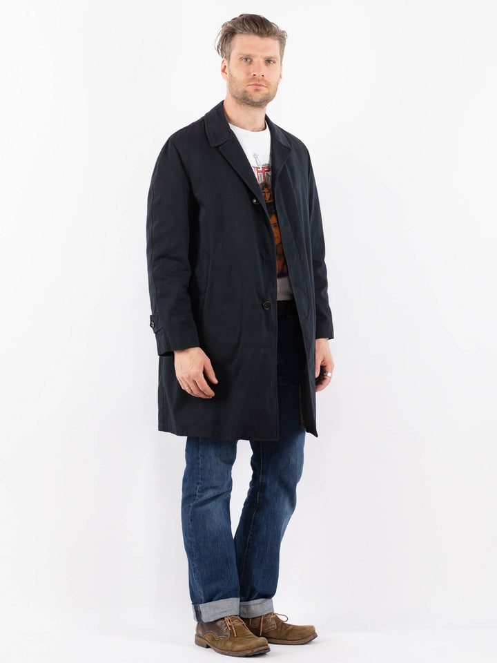 Vintage 70's Men Mac Coat in BlueZ1498