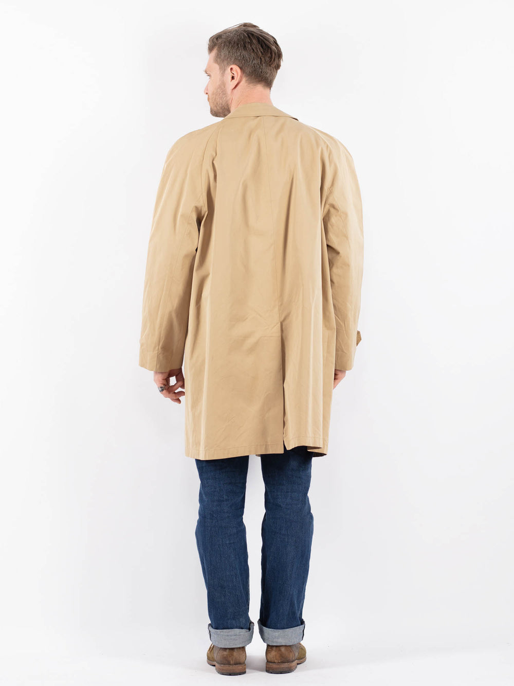 Vintage 70's Men Mac Coat in BeigeZ1500
