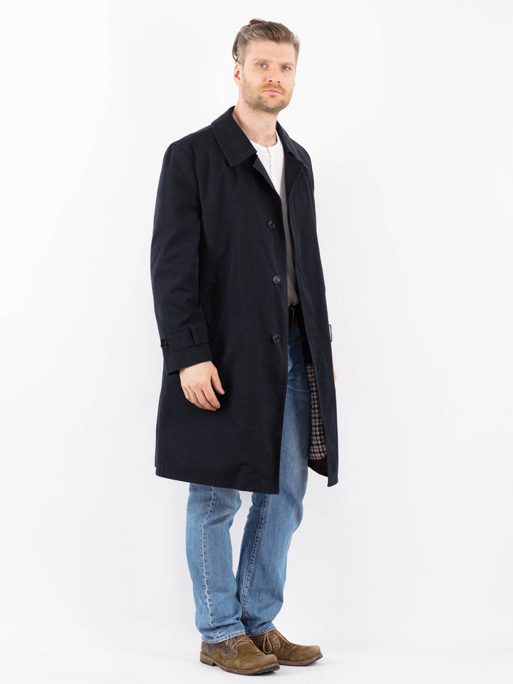 Vintage 70's Men Mac Coat in BlueZ1469