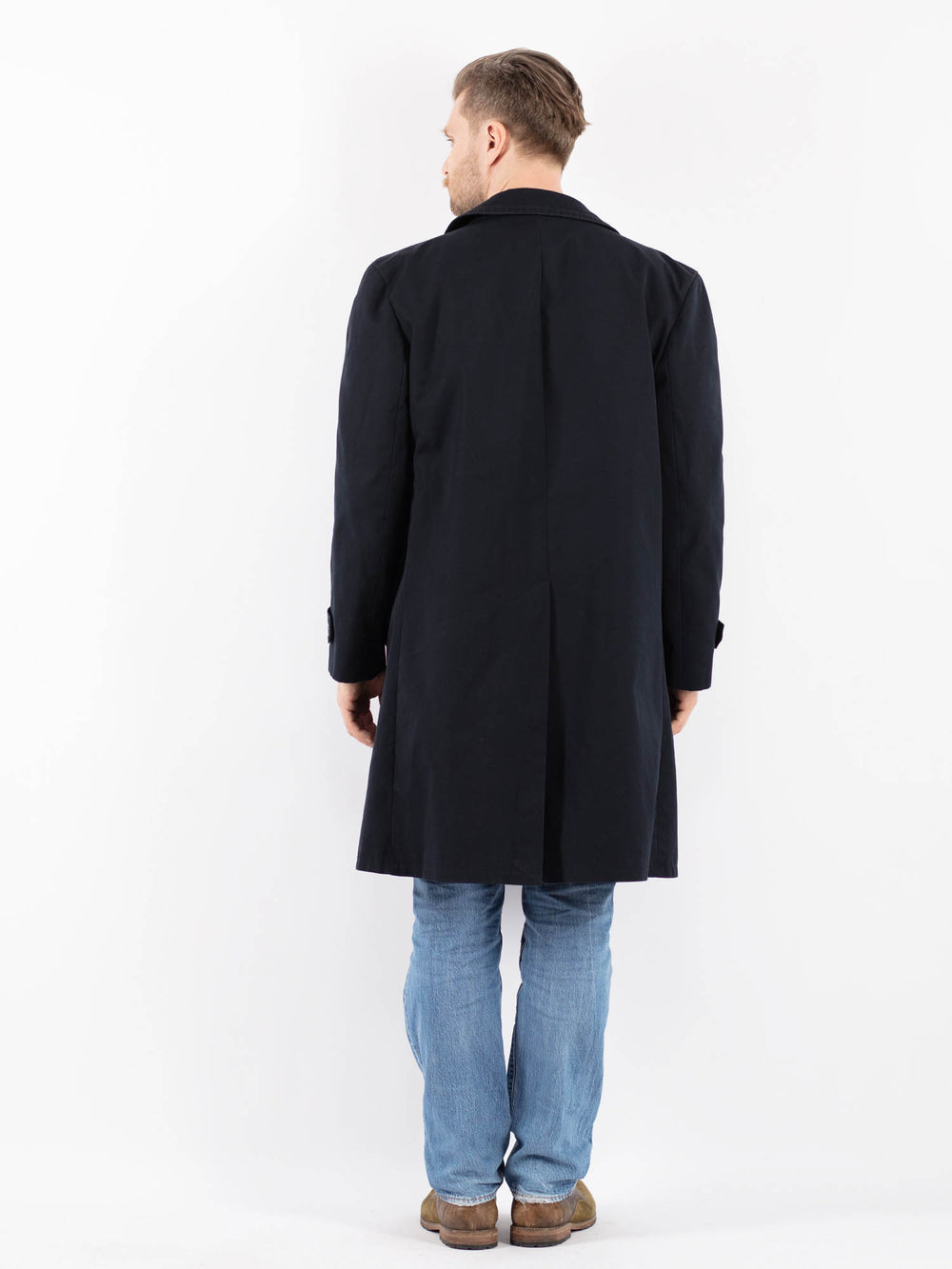 Vintage 70's Men Mac Coat in BlueZ1469