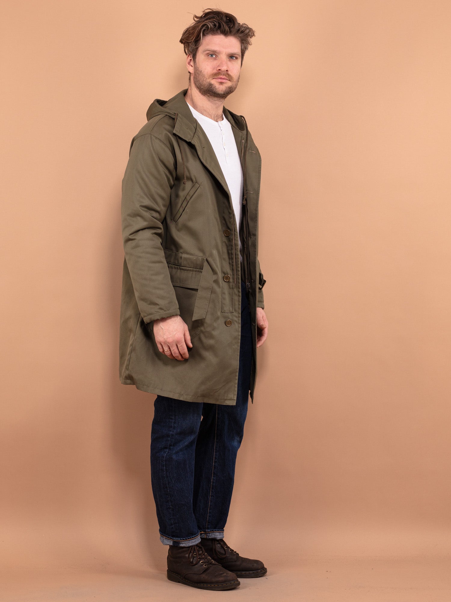Vintage 70's Men Military Style Parka Coat in Green – NorthernGrip