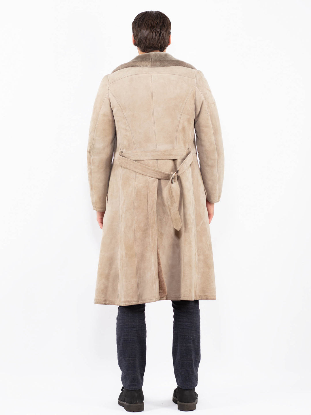 Vintage 70's Men Sheepskin Coat in BeigeZ2352