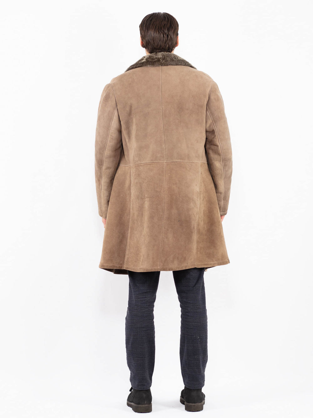 Vintage 70's Men Sheepskin Coat in BeigeZ2353