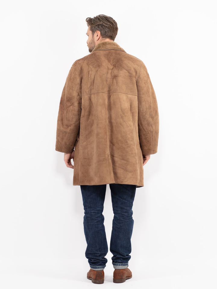 Vintage 70's Men Sheepskin Coat in BeigeZ2644