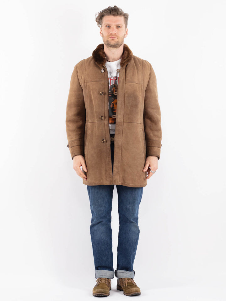 Vintage 70's Men Sheepskin in BrownZ1509