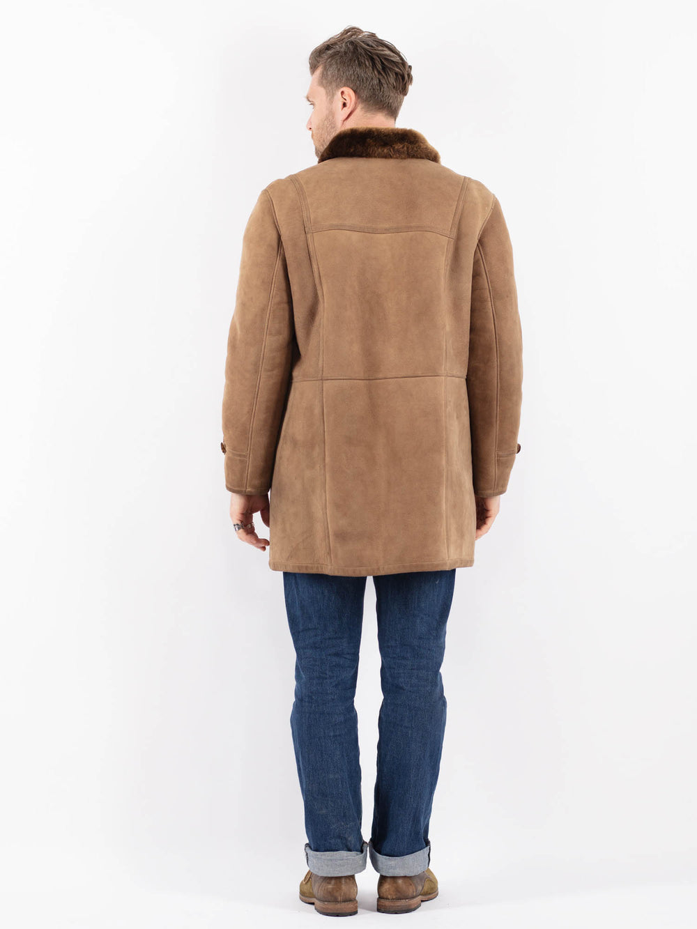 Vintage 70's Men Sheepskin in BrownZ1509