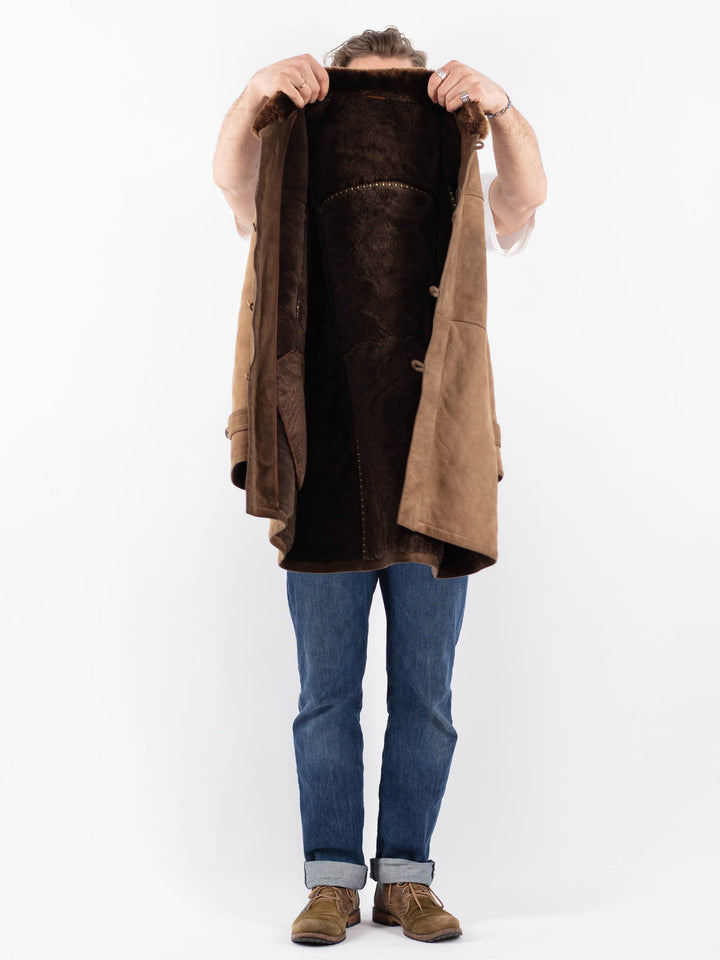 Vintage 70's Men Sheepskin in BrownZ1509