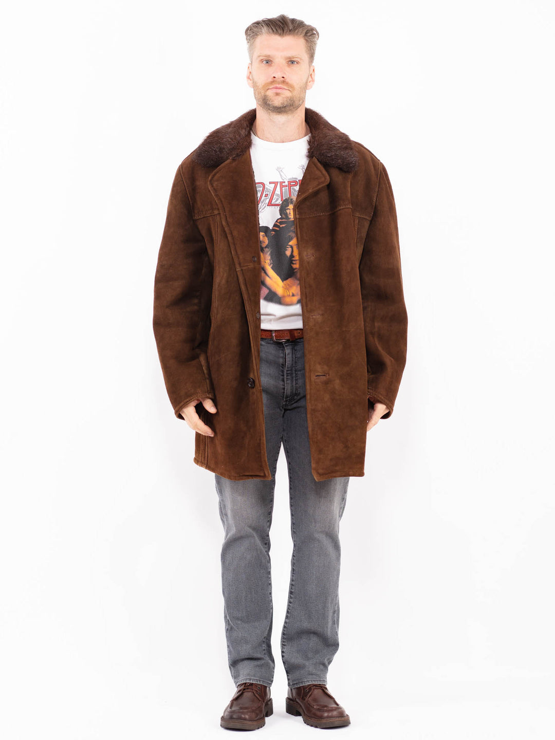 Vintage 70's Men Sheepskin in BrownZ2044