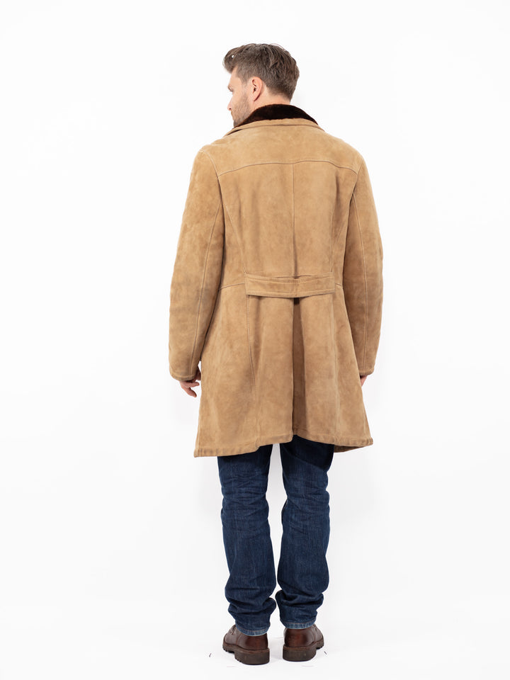 Vintage 70's Men Sheepskin Coat in BeigeZ2547