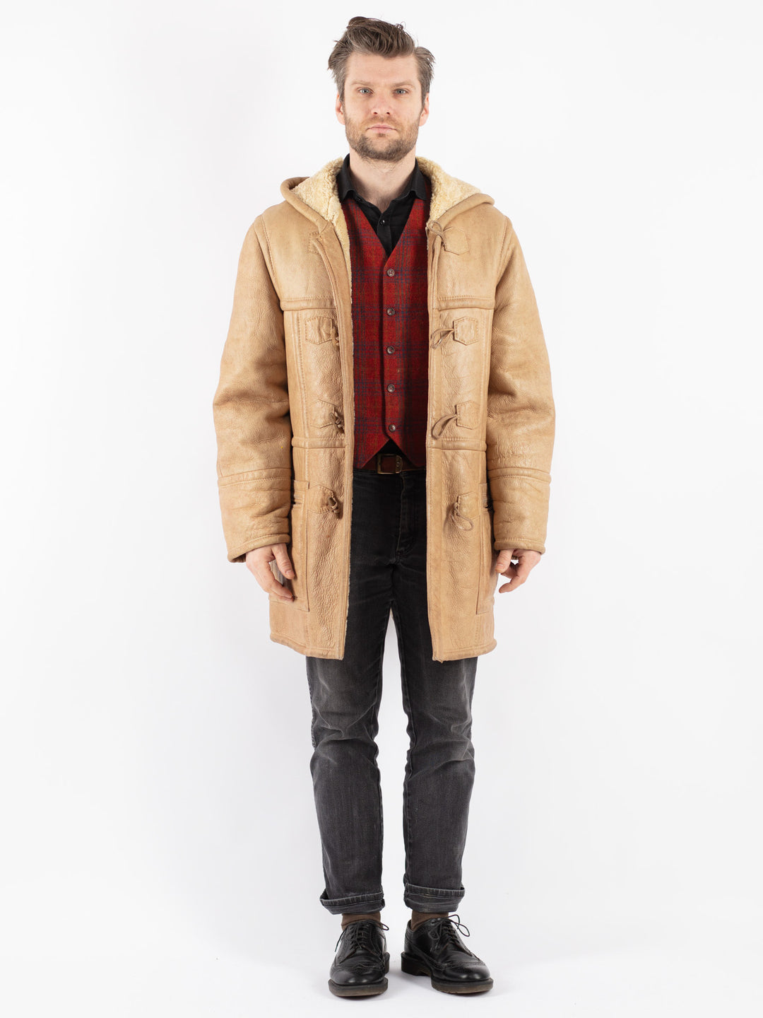 Vintage 70's Men Sheepskin in BeigeZ181