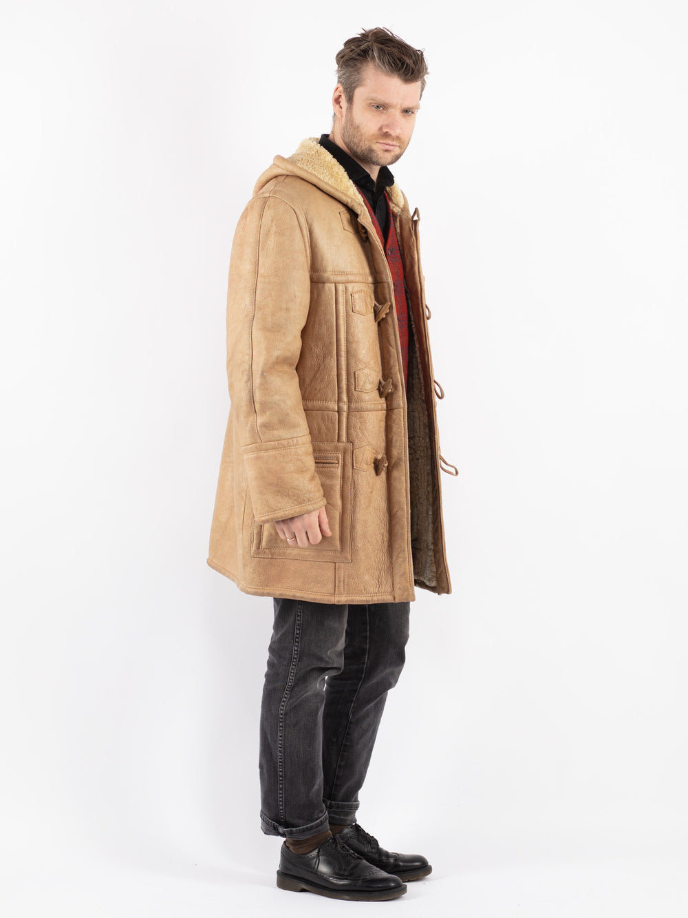 Vintage 70's Men Sheepskin in BeigeZ181
