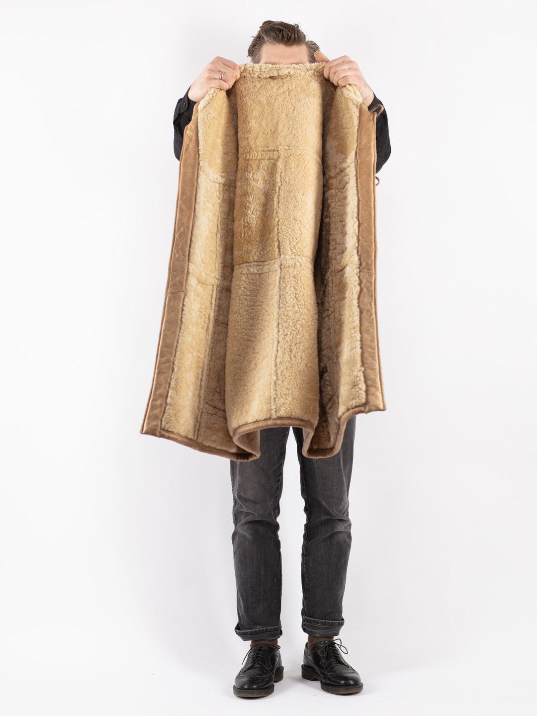 Vintage 70's Men Sheepskin in BeigeZ181