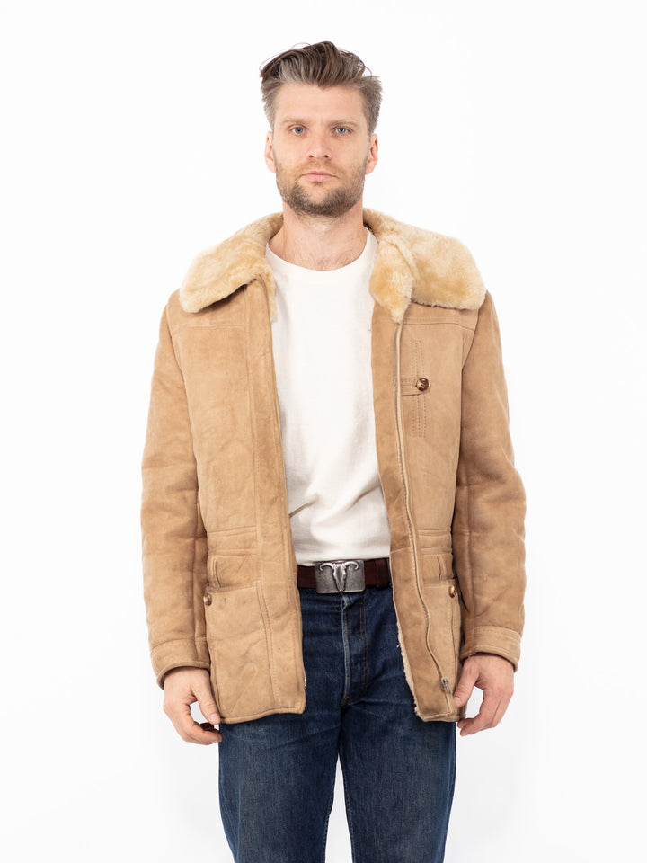 Vintage 70's Men Sheepskin in BeigeZ2551
