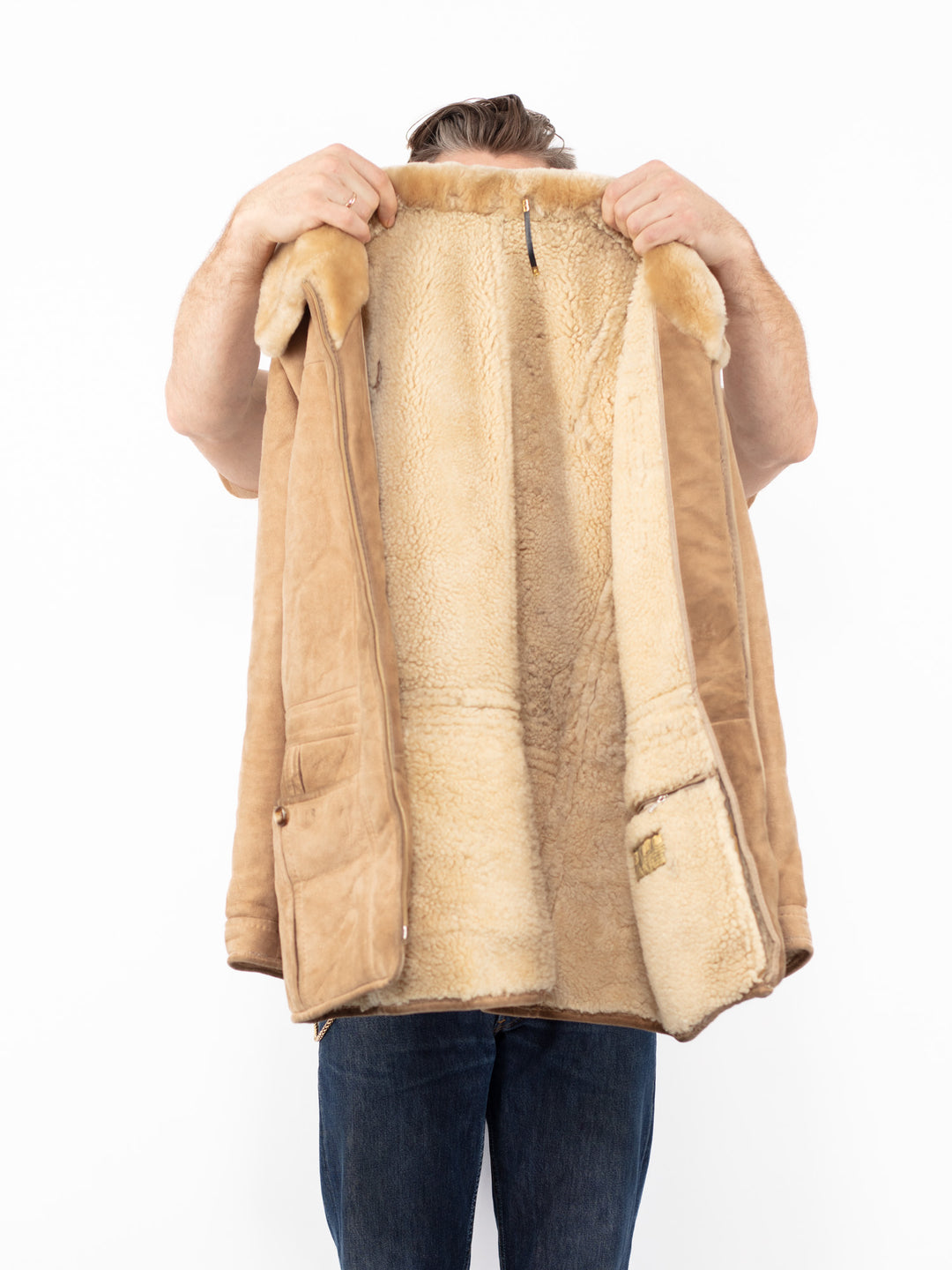 Vintage 70's Men Sheepskin in BeigeZ2551