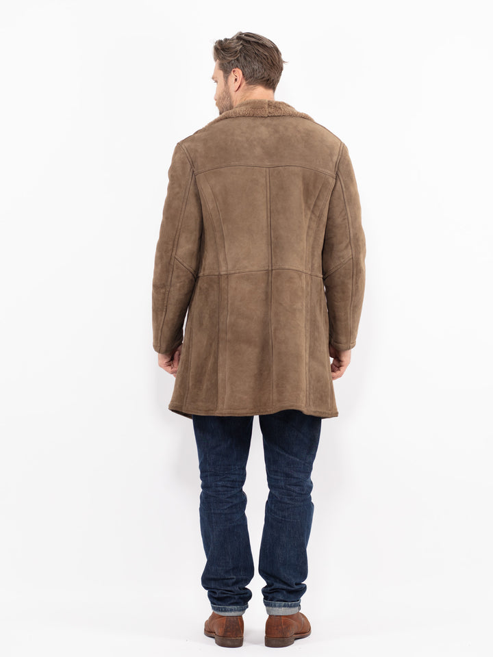 Vintage 70's Men Sheepskin Coat in BeigeZ2662