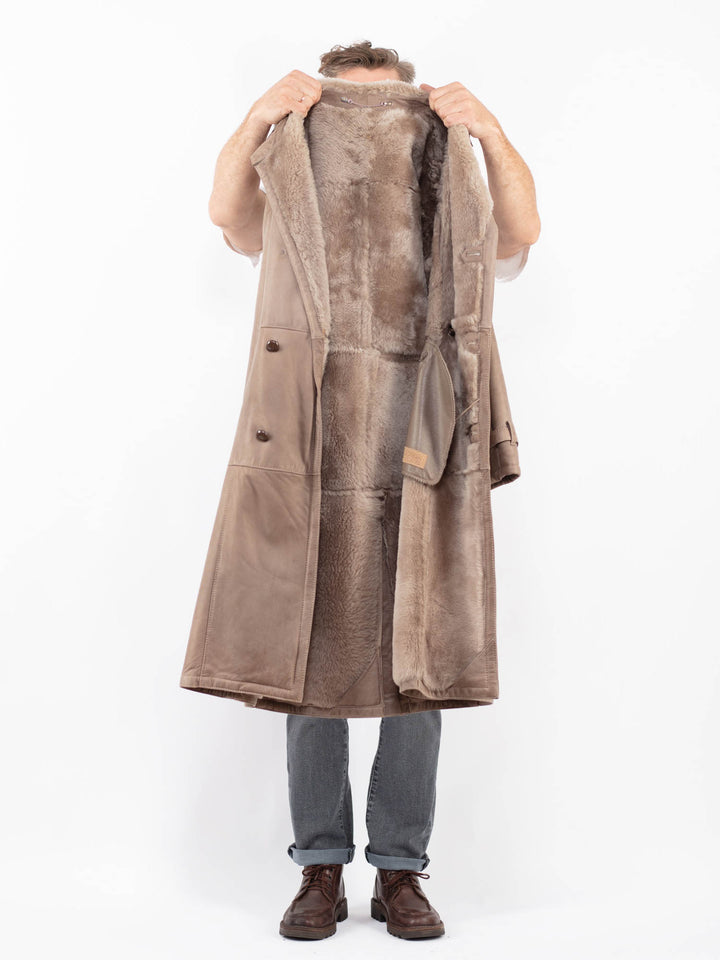 Vintage 70's Men Sheepskin Coat in BeigeZ2287
