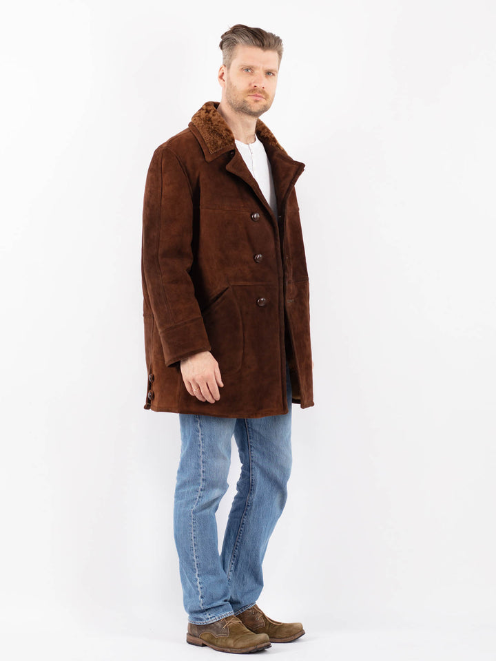 Vintage 70's Men Sheepskin in BrownZ1414