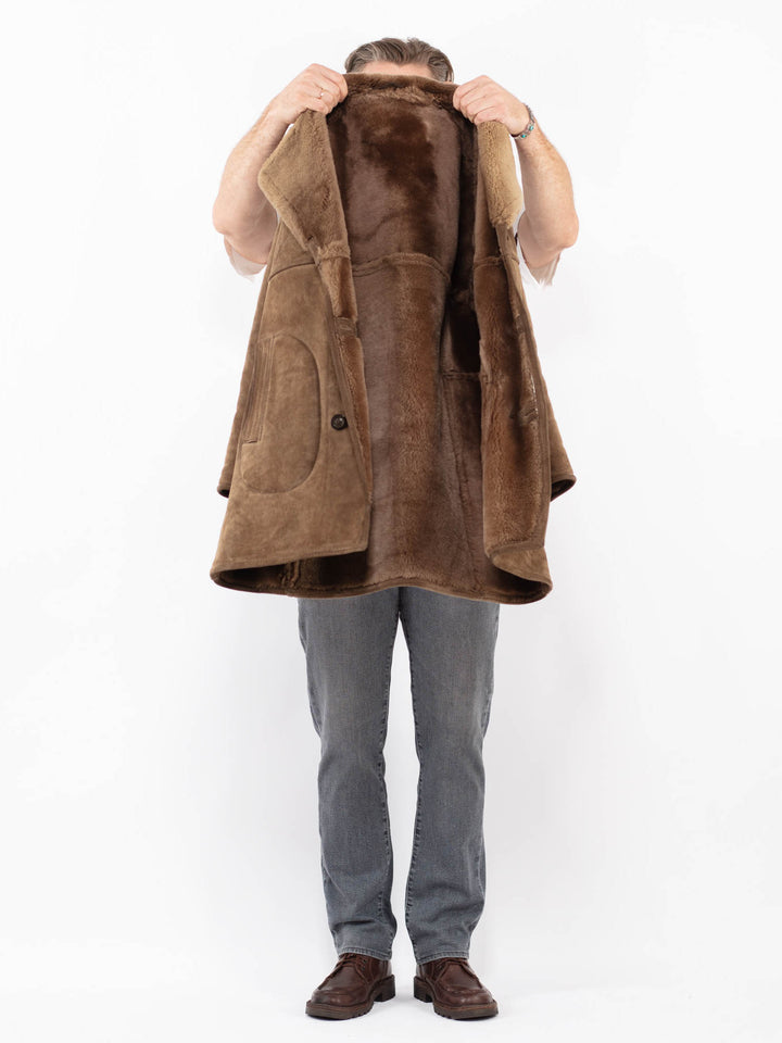 Vintage 70's Men Sheepskin Coat in BeigeZ2066