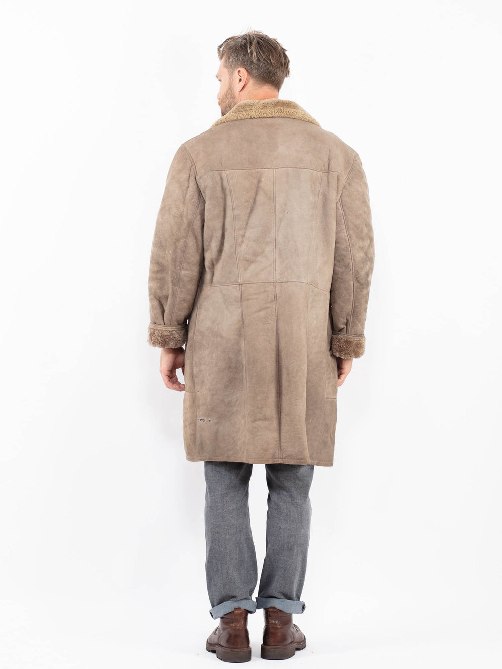 Vintage 70's Men Sheepskin in BeigeZ2294